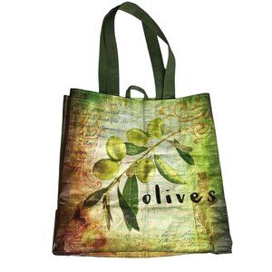Reusable Shopping Tote Bag, Earthwise, Green, Olives Mediterranean